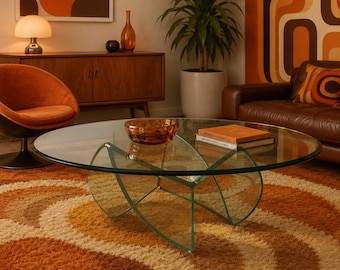 Rare Mid-Century Modern Lucite Propeller Coffee Table Knut Hesterberg BASE ONLY
