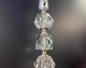 mid-century vintage lucite glass lamp