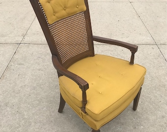 Vintage Mid-Century Regency Cane Chair