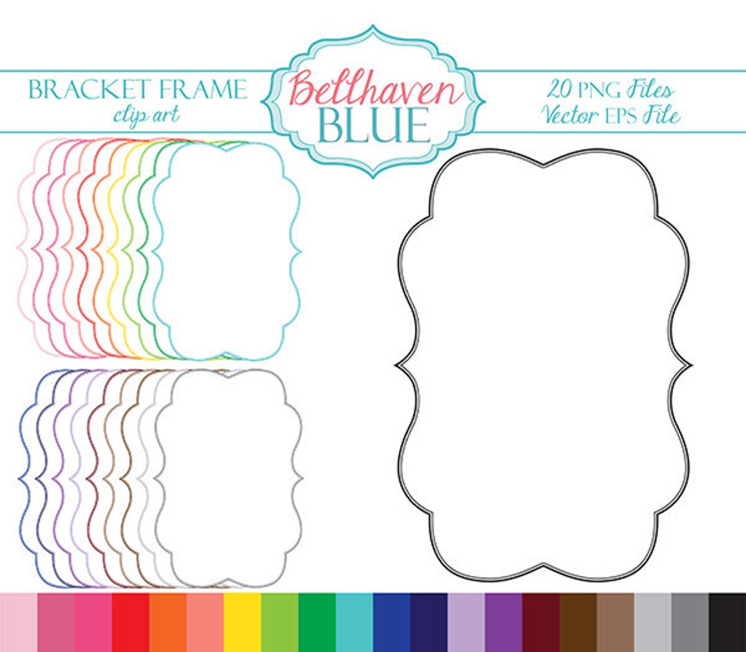 Bracket Frame Clipart - Etsy
