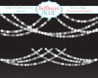 May include: White string lights with a bokeh effect on a black background. The lights are arranged in a pattern of overlapping strands.