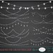 Chalkboard Star Garland String Light Clipart