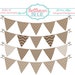 Burlap Bunting Banner Clip Art