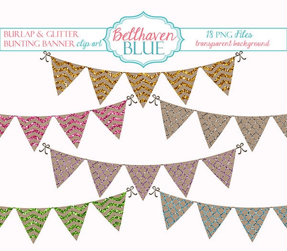 Burlap Bunting Clip Art