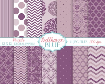 Shades of Purple Digital Paper