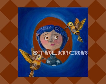 Coraline Inspired Art Print 8x8
