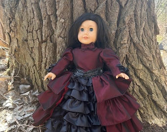 Gothic Rococo  Era  Gown for American Girl Dolls