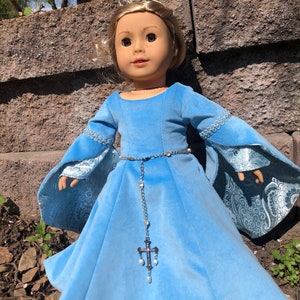 Renaissance Gown in Ice Blue for American Girl Dolls