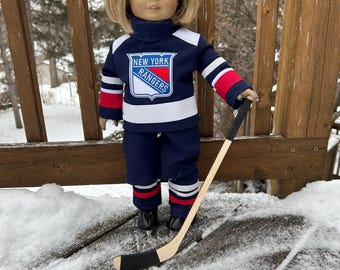 New York Rangers Hockey Uniform for American Girl Dolls