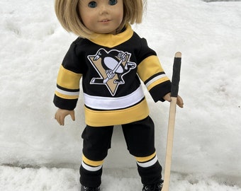 Pittsburgh Penguins Hockey Uniform for American Girl Dolls