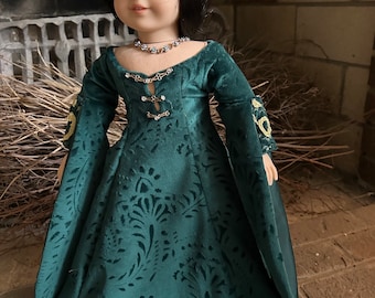 Alicent Hightower Gown for American Girl Dolls