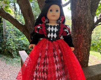 Queen of Hearts Gown for American Girl Dolls