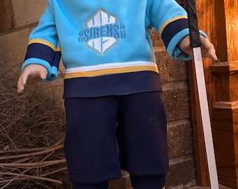 NY Sirens Hockey Uniform for American Girl Dolls  PWHL
