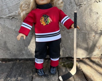 Chicago Blackhawks Hockey Uniform for American Girl Dolls