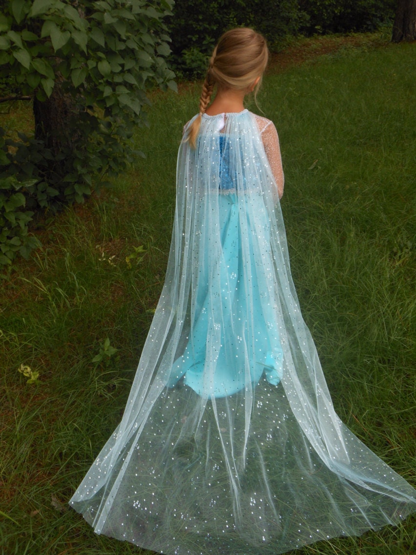 Elsa Dress With Cape for Girls Based Upon the Movie Frozen