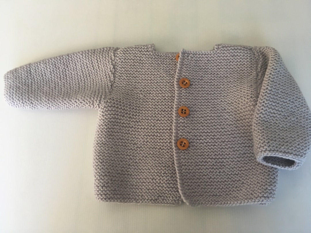 Hand Knitted Baby Boy/ Girl Cardigan Long Sleeves ghost - Etsy Australia
