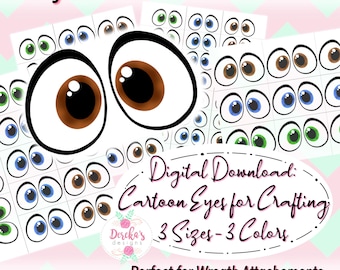 Olhos Digitais: Olhos de Desenho Animado para Imprimir, Baixar JPEG e PNG
