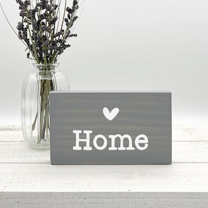 Home Mini Wood Sign, Shelf Sitter, Moving Away Gift, Positivity Quote, House Warming Gift,  Inspirational Saying, Tier Shelf Sign