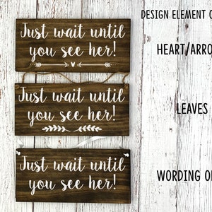 Rustic Painted Wood Wedding Sign, Don't worry ladies, I'm still Single, Ring Bearer Sign, Style A image 2