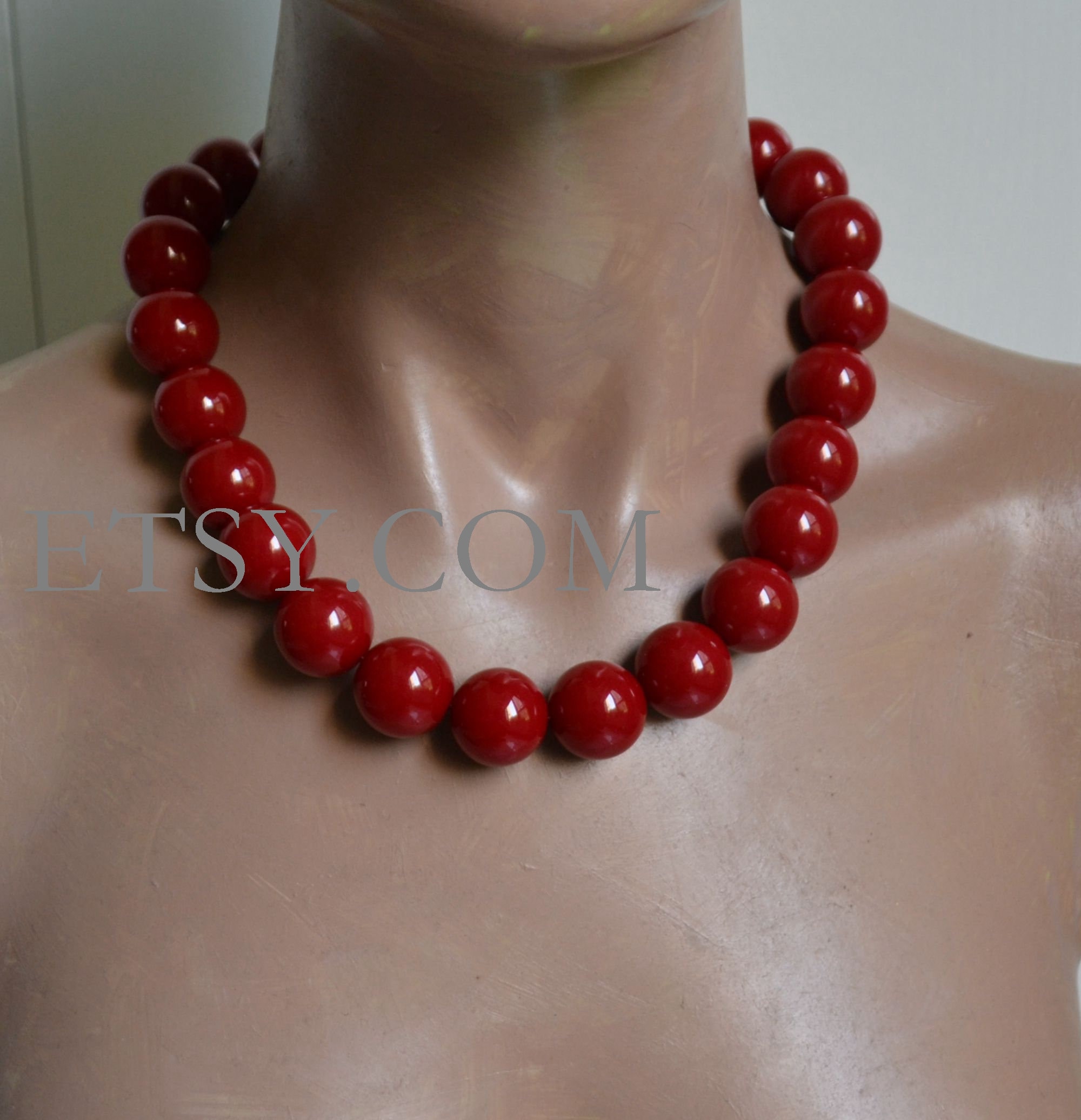 Perline di corallo rosso vintage a forma di botte perline di corallo Perline di corallo rosso vintage a forma di botte perline di corallo