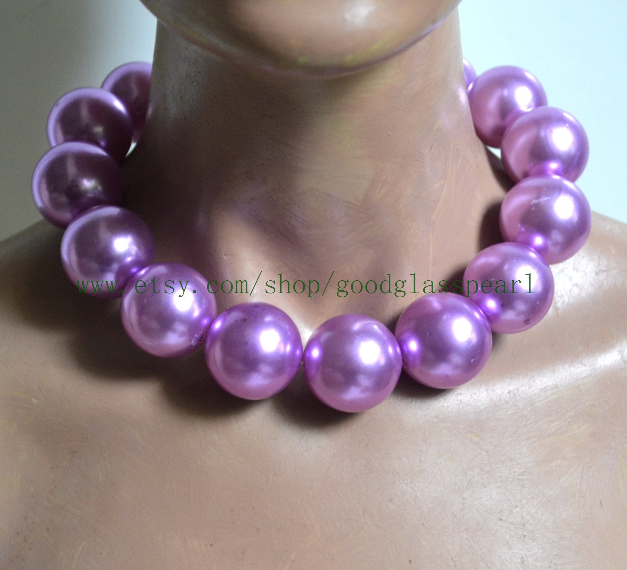 Delicata Collana Con Perla Viola Singola Da 8 Mm - Italia - Foto 3