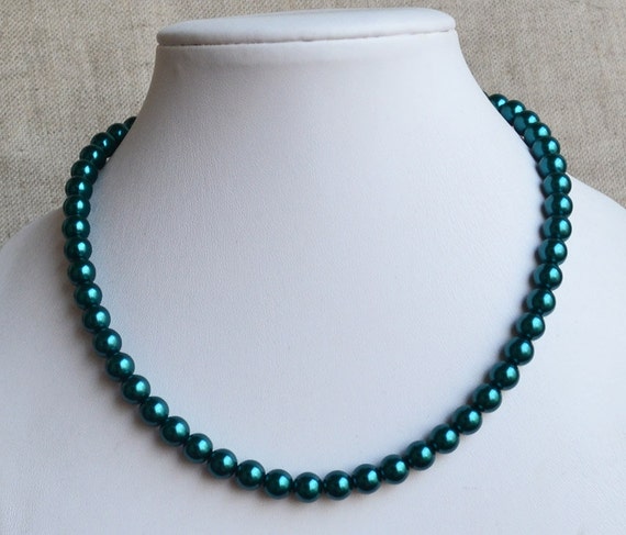 Teal colored best sale necklaces