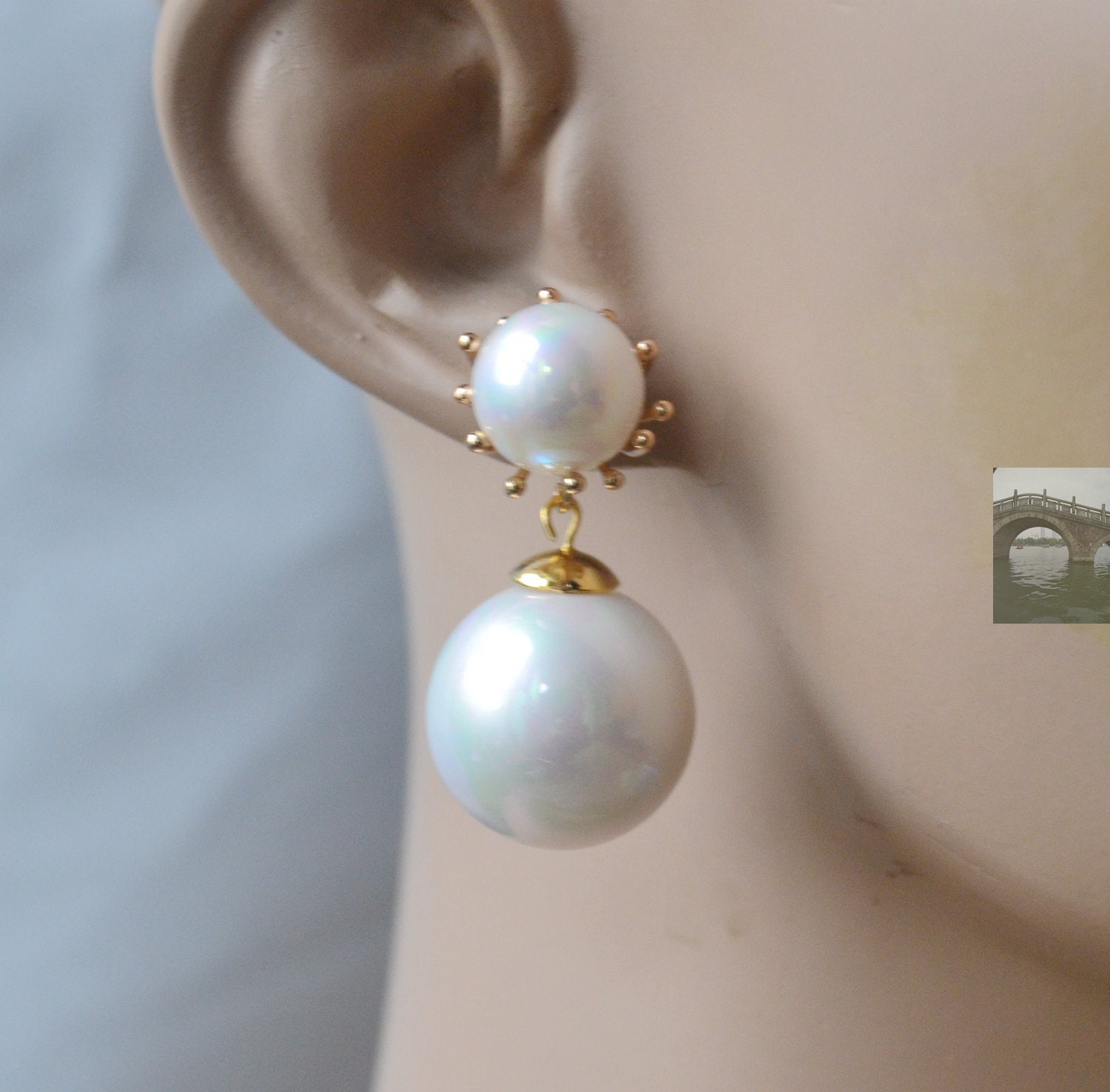 Luv & Bart Ayla Large Pearl Earrings - Starlet