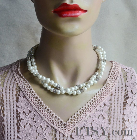 Bridal Jewelry Ivory Pearls w/ Diamond Like Space Matron of Honor, BRIDAL  JEWELRY #20159 | Buy Online @ DesiClik.com, USA