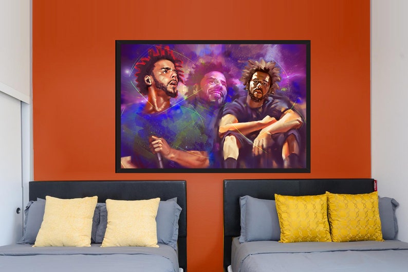 J. Cole Original Hip Hop Wall Art Glossy Photo Print Home Etsy
