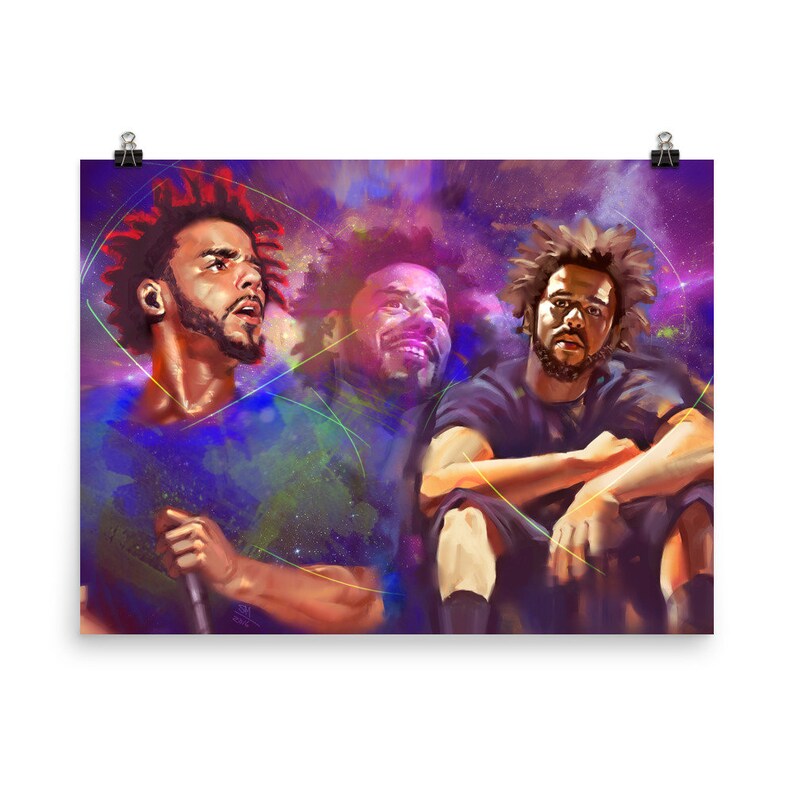 J. Cole Original Hip Hop Wall Art Glossy Photo Print Home Etsy