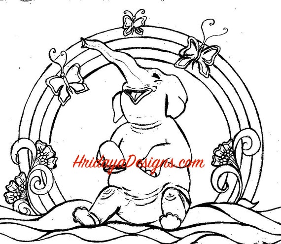 Items similar to Printable Coloring Pages ~ Elephant Kids on Etsy