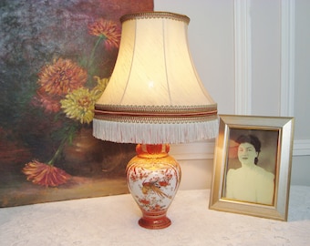 Vintage Japan Imari Geisha Table Lamp Japanese Ceramic Ginger Jar Asian Decor French Studio Vintage