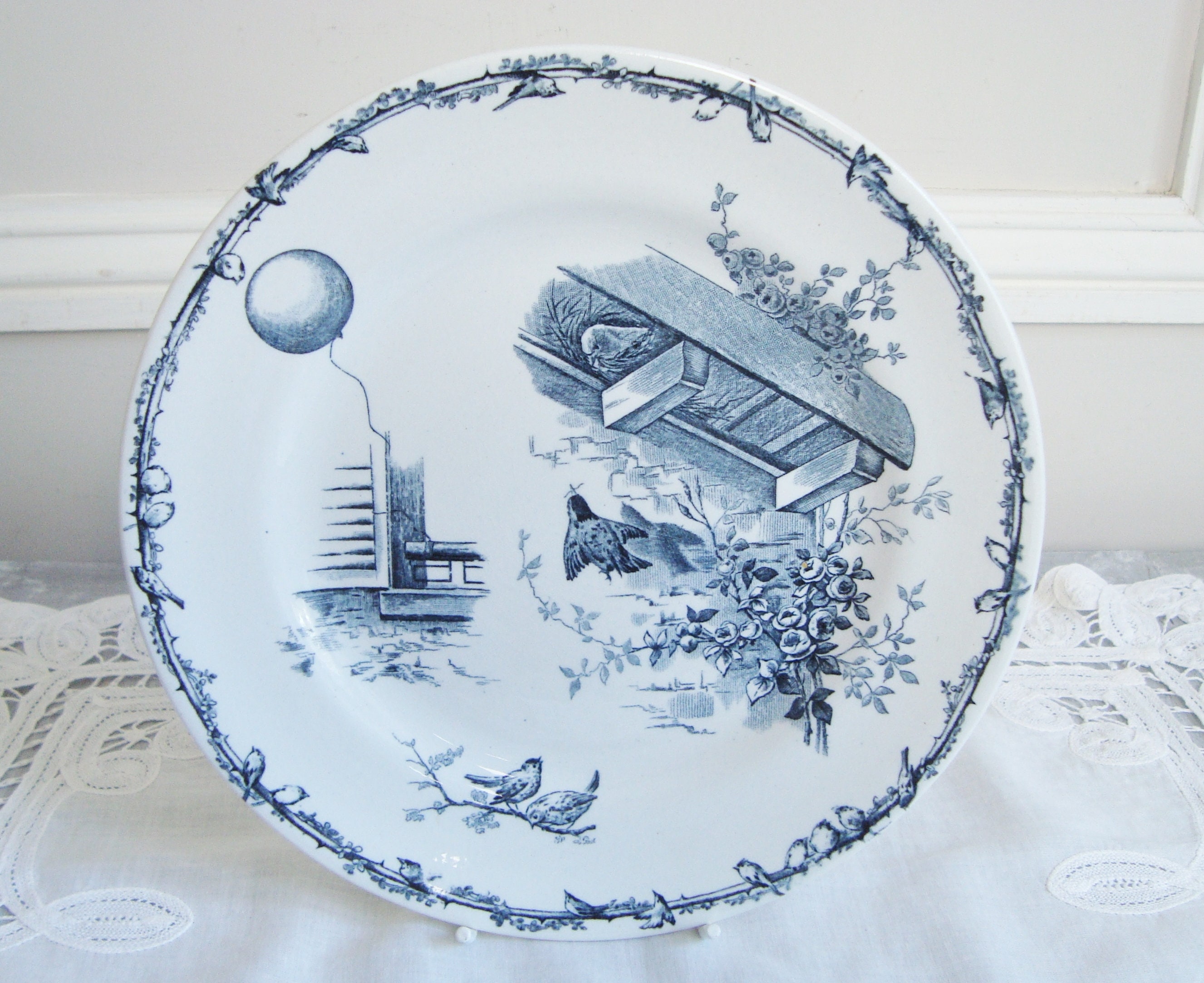 Valeur Assiette Terre De Fer Choisy Le Roi Assiette ancienne en terre de fer Choisy le Roi avec motifs - Etsy France
