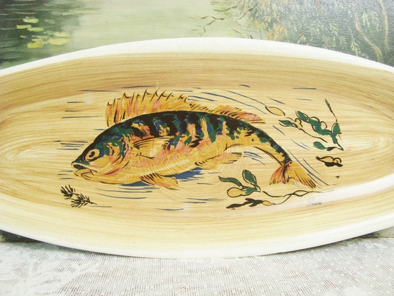 Vintage French Fish Platter Serving Dish by Sarreguemines France Granville  Design -  Canada