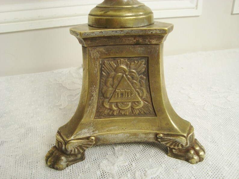 Antique Church Altar Candlestick Lamp Made From Bronze With Etsy