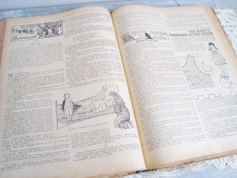 RARE - LA semaine de suzette Quatrième Année - Deuxieme semestre - 1908