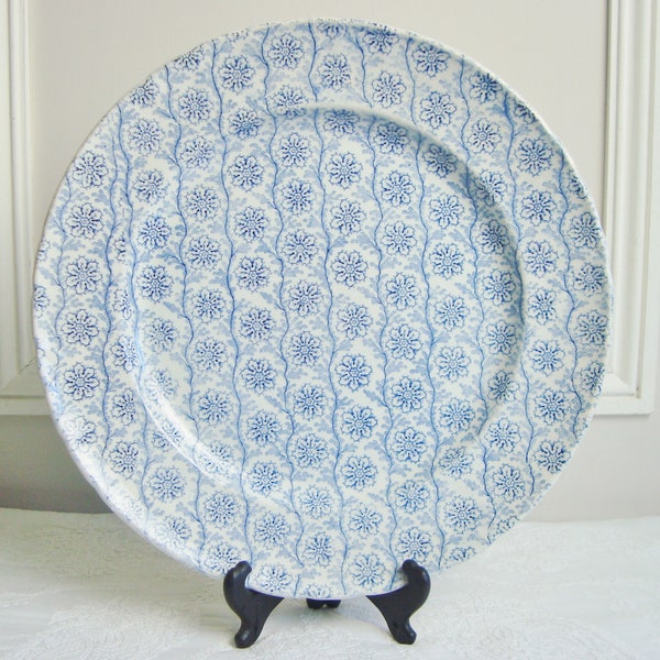 Antique serving platter Blue and white table decor from the 1840's Jules Vieillard Bordeaux