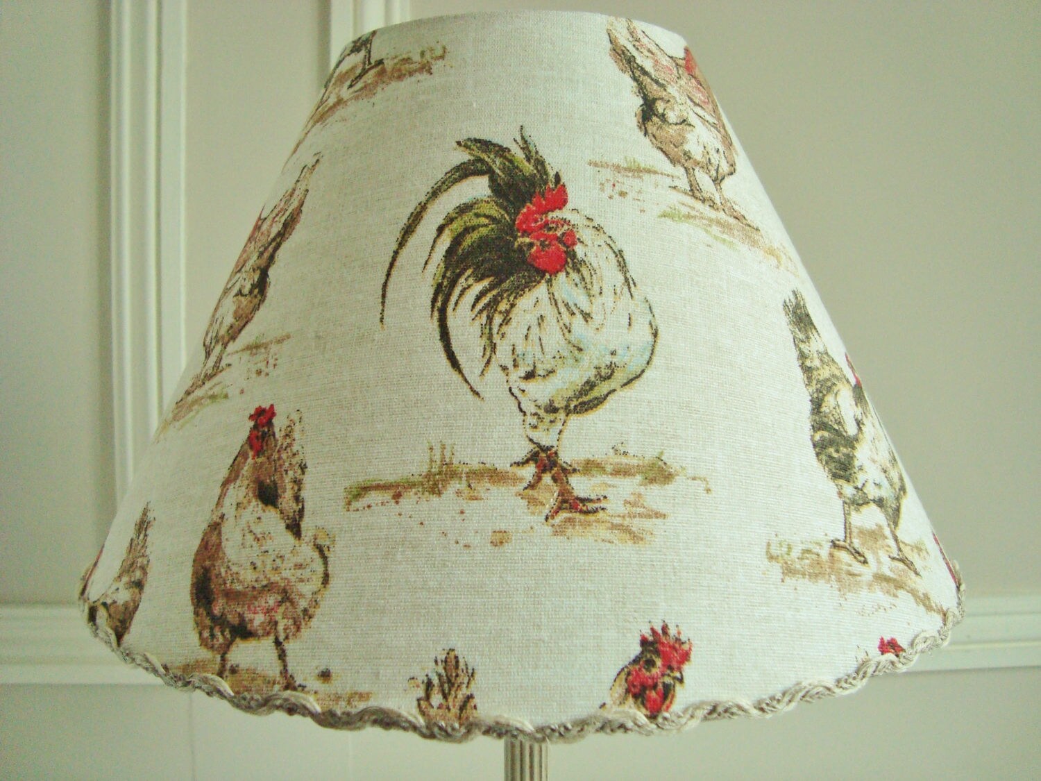 Chicken Lamp shade Rooster lampshade Chickens fabric French Etsy