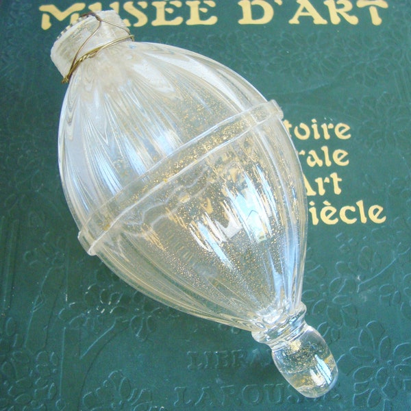 Boule de lustre vintage Murano en verré doré