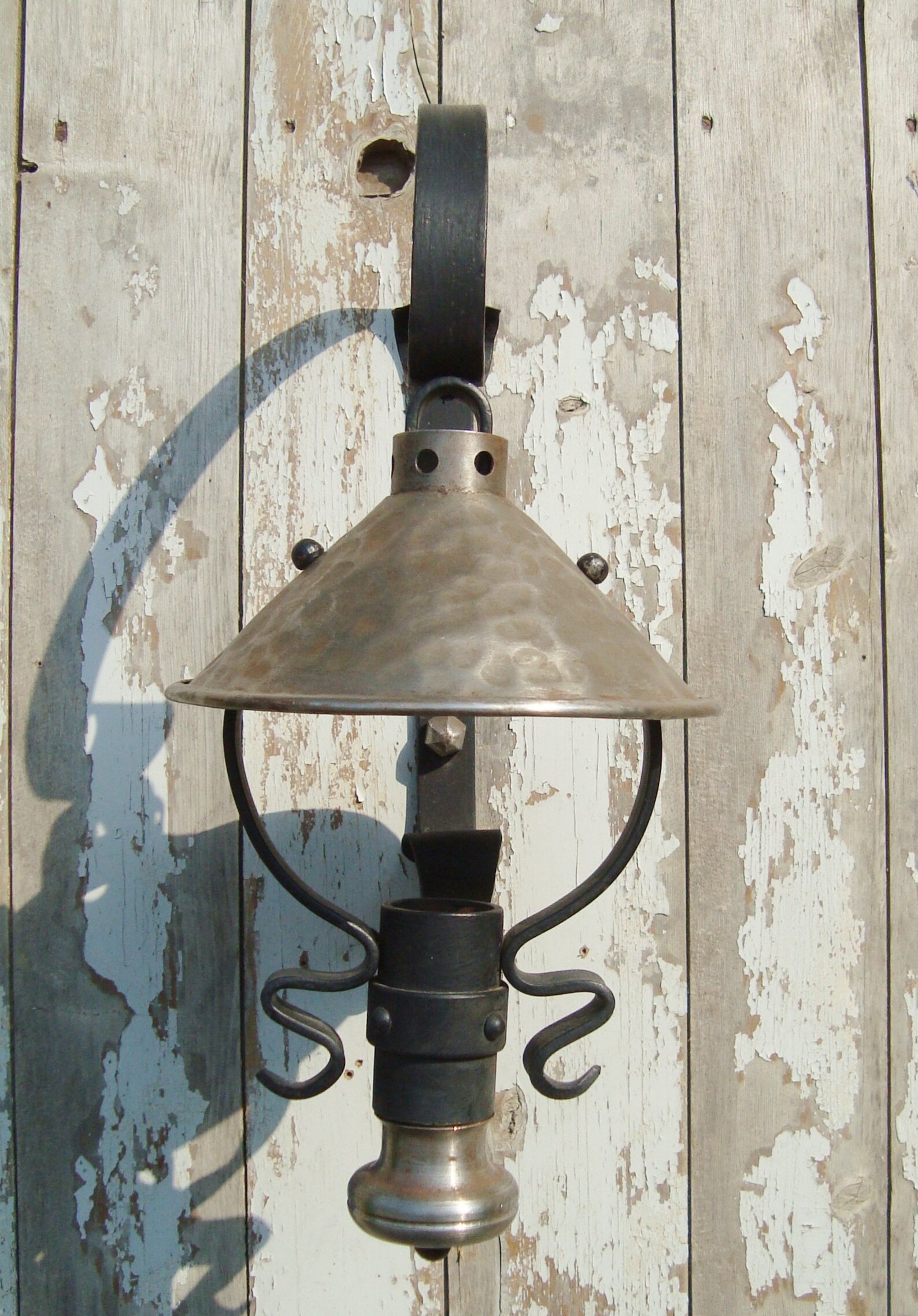 Vintage Wall Lantern in Wrought Iron French Country Style Etsy UK