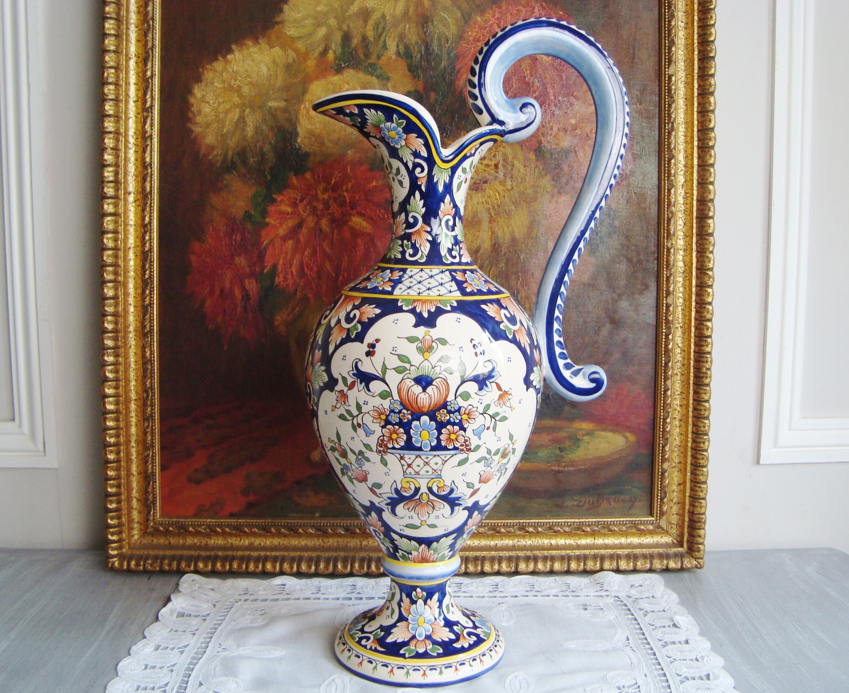 Grand Broc Vintage en Céramique Fait Main France