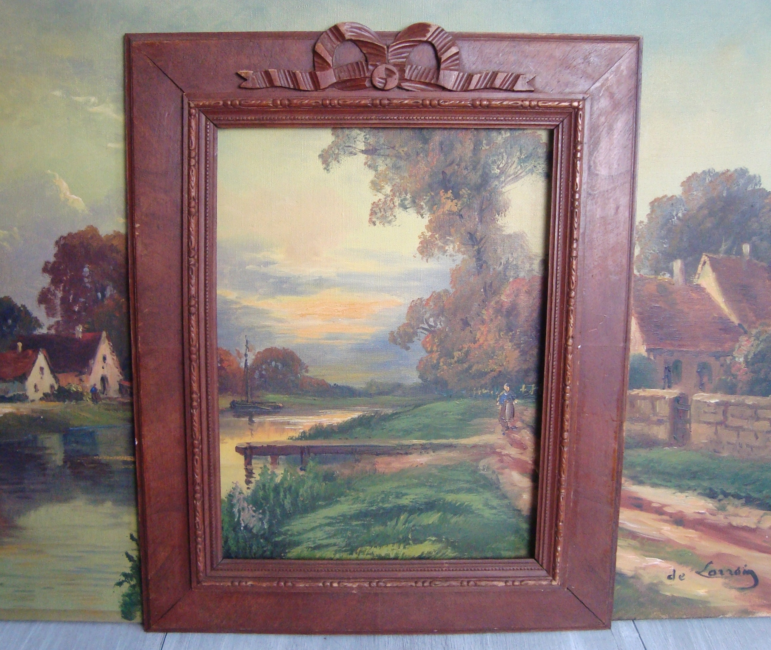 Cadre Ruban Ancien Vers 1920 Pour Restoration ou à Patiner