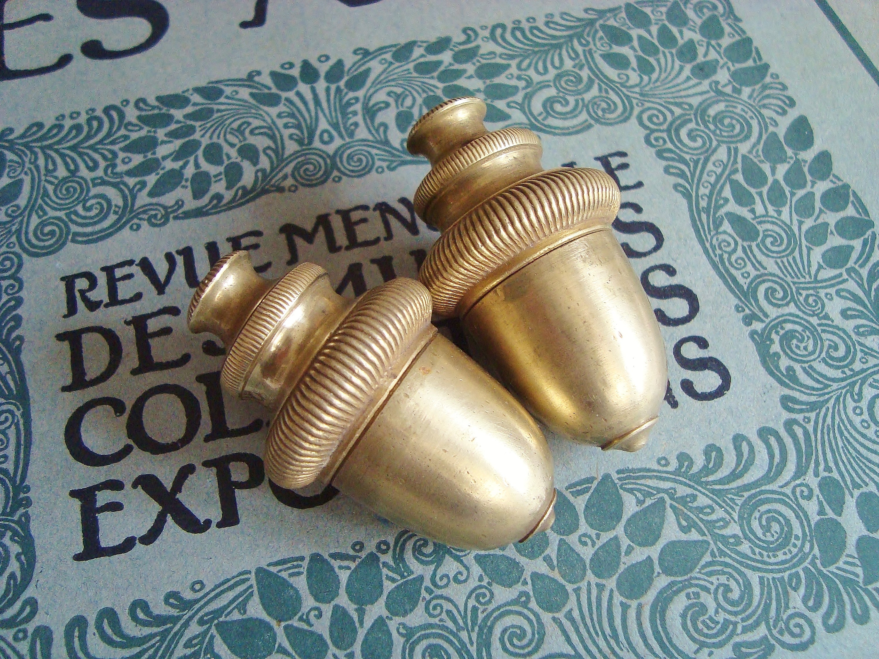 Paire de Glands Rideaux Très Anciens Forme Glands