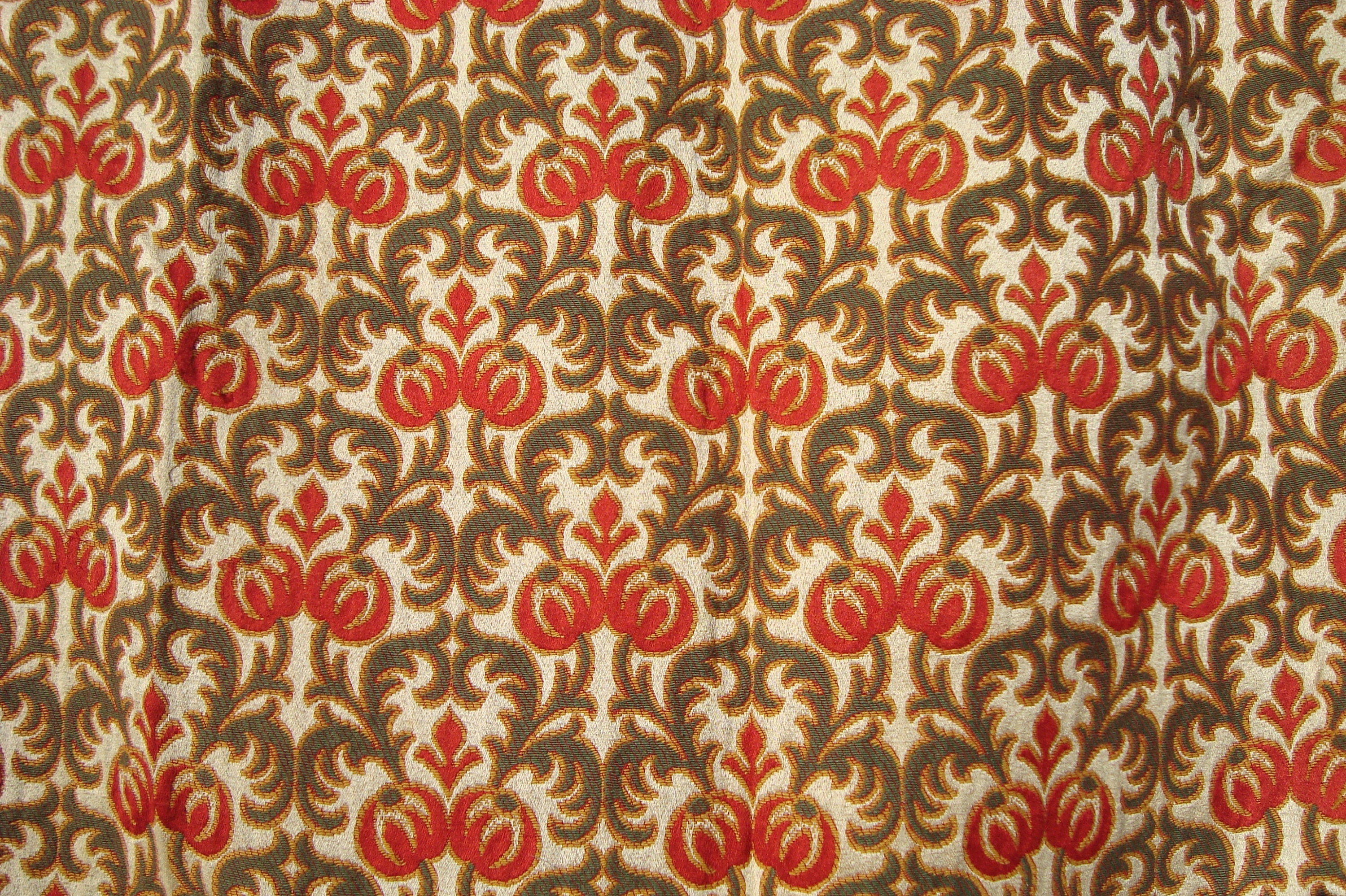 Belle Paire de Rideaux Anciens en Tissu Style William Morris Art Nouveau