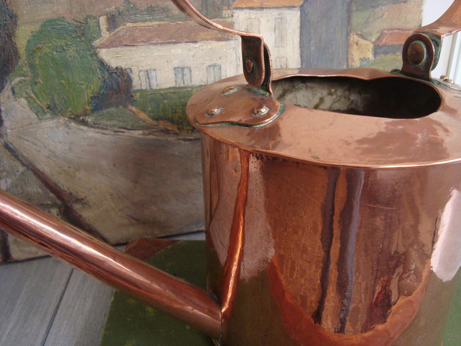Vintage French Copper Watering Can Country Style Garden and Etsy