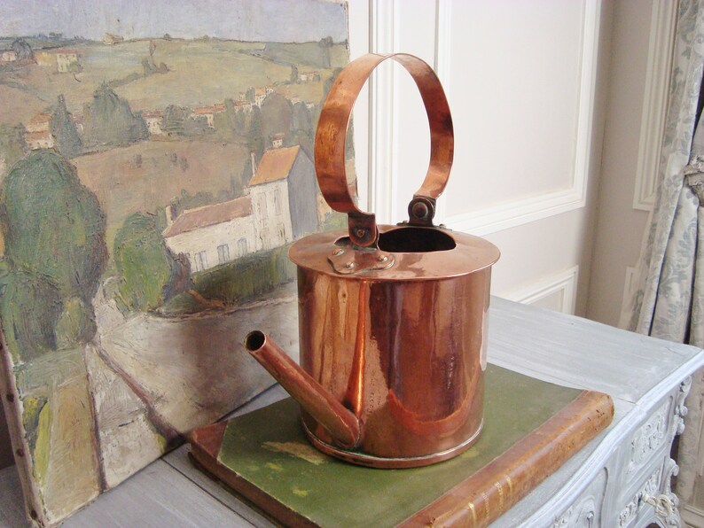 Vintage French Copper Watering Can Country Style Garden and Etsy