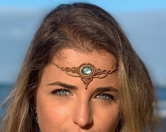 Ethereal Crystal Tiara Headpiece | Bohemian Festival Crown