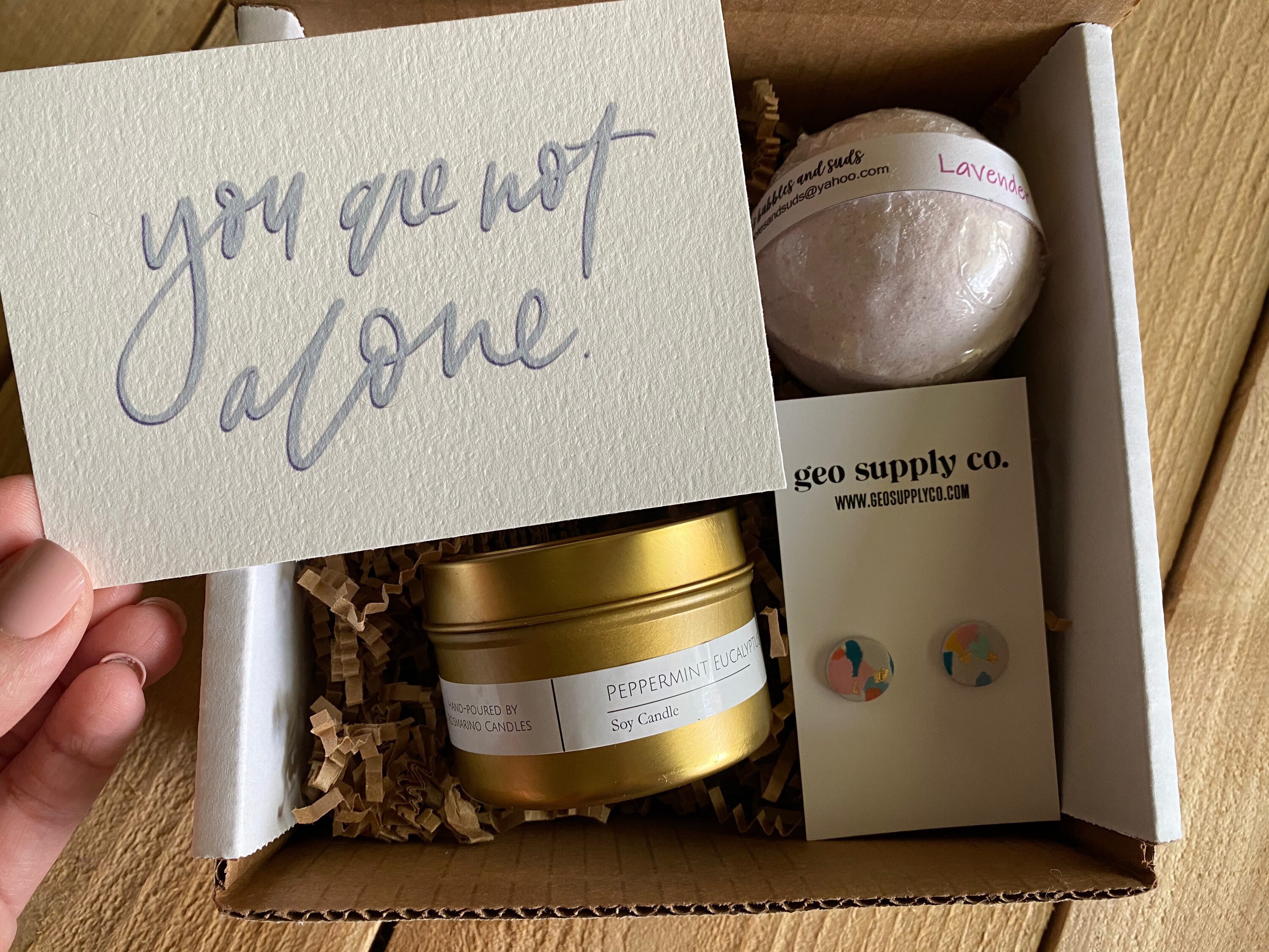 Geo Supply Co. Care Box // Gift Box // Ready To Ship Gift // Friend Care  Package // Discount Box // Free Shipping // 52 Dollar Retail Box