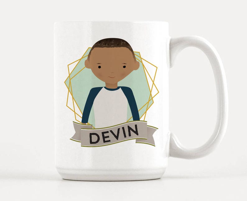 Personalized Portrait Mug Birthday Gift for Him Custom Etsy