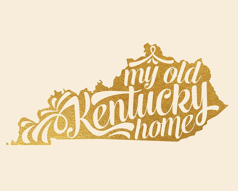 Kentucky Printable My Old Kentucky Home Instant Download KY Etsy